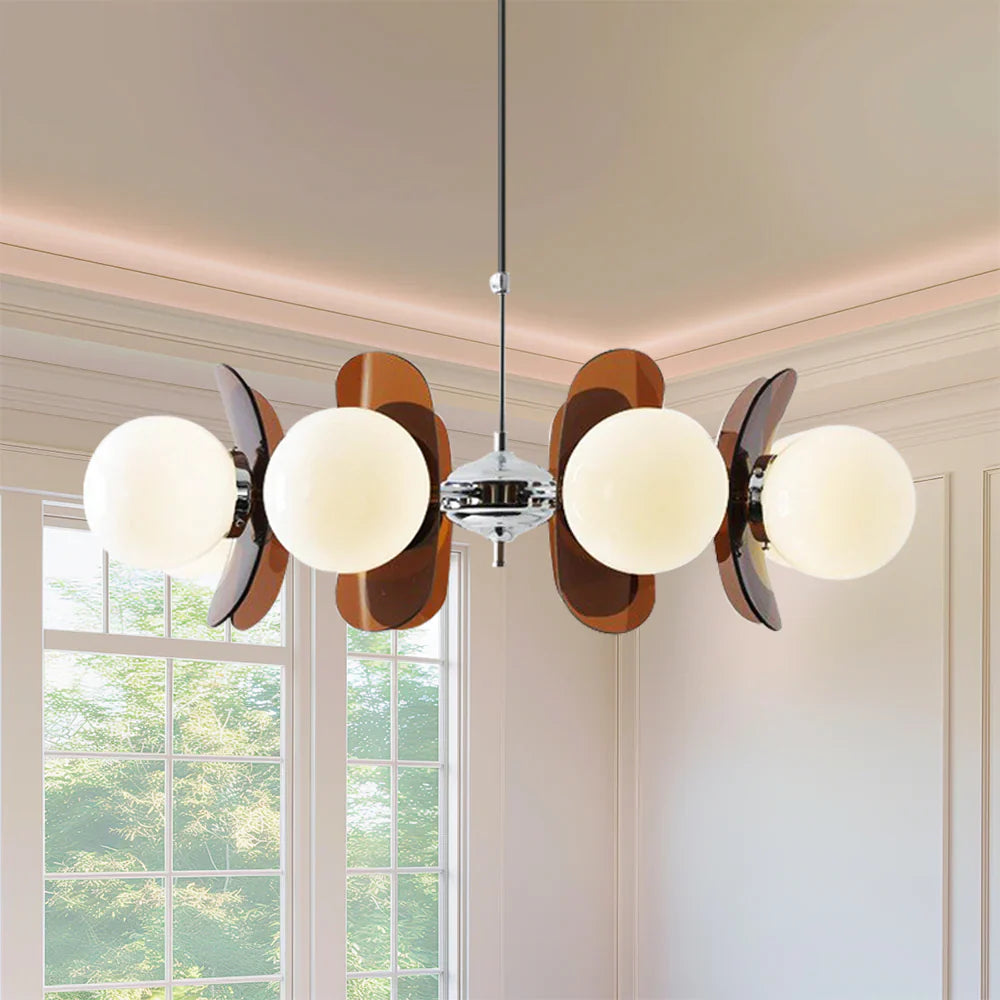 Retro Bauhaus Pendant Light with Globe Shades