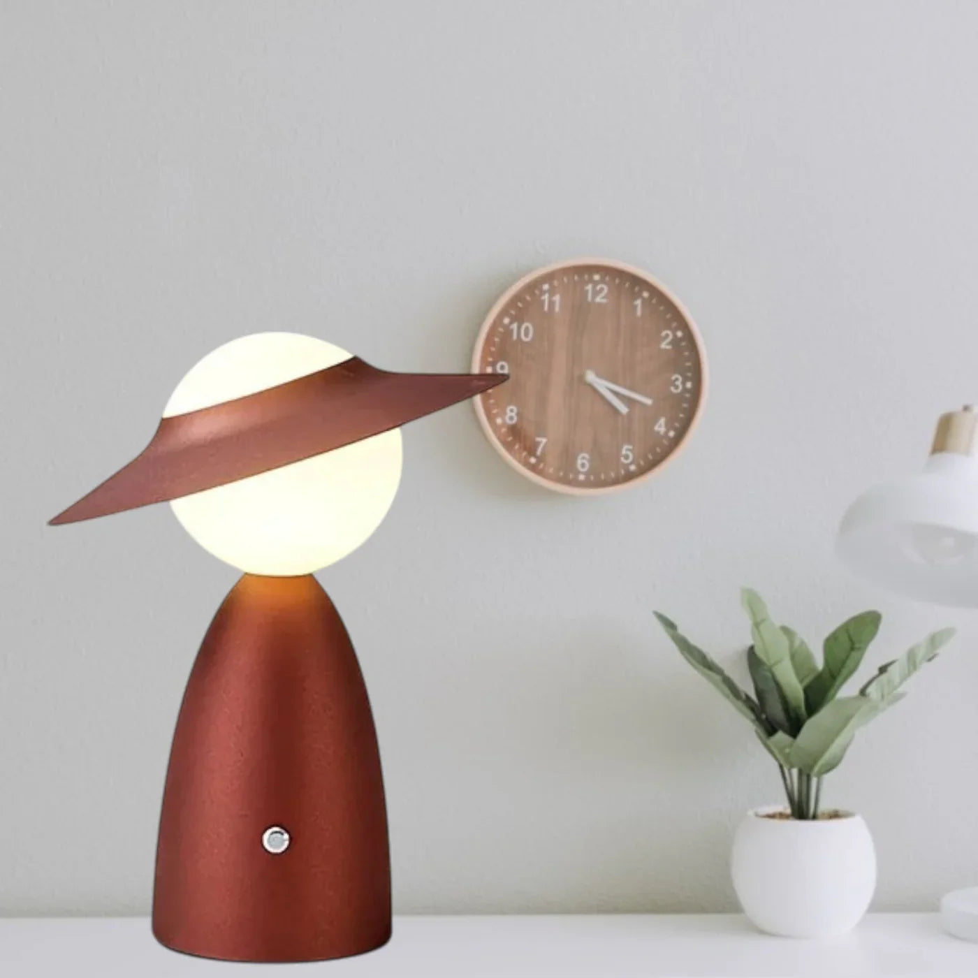 LED Table Lamp – Figure with Hat Design, Decorative Bedside or Desk Light