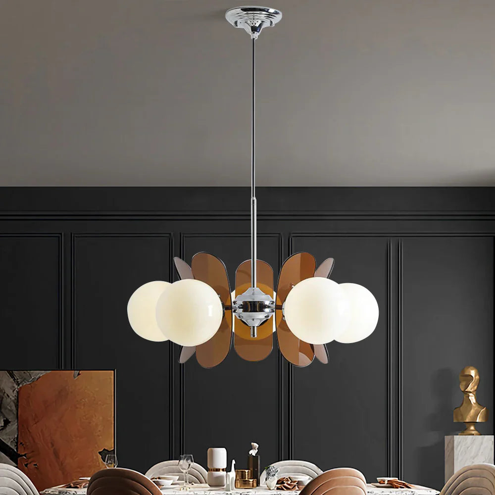 Retro Bauhaus Pendant Light with Globe Shades