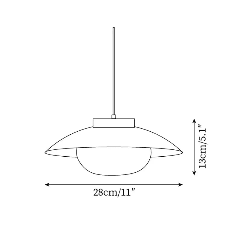 Modern Glass Pendant Light with Wooden Accent – Minimalist Design
