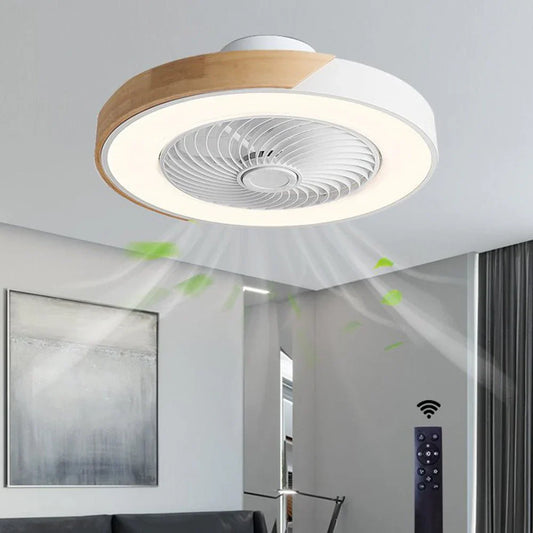 Modern LED Ceiling Light with Built-in Silent Fan and Remote Control – 2-in-1 Lighting and Cooling