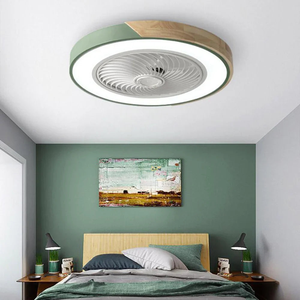 Modern LED Ceiling Light with Built-in Silent Fan and Remote Control – 2-in-1 Lighting and Cooling