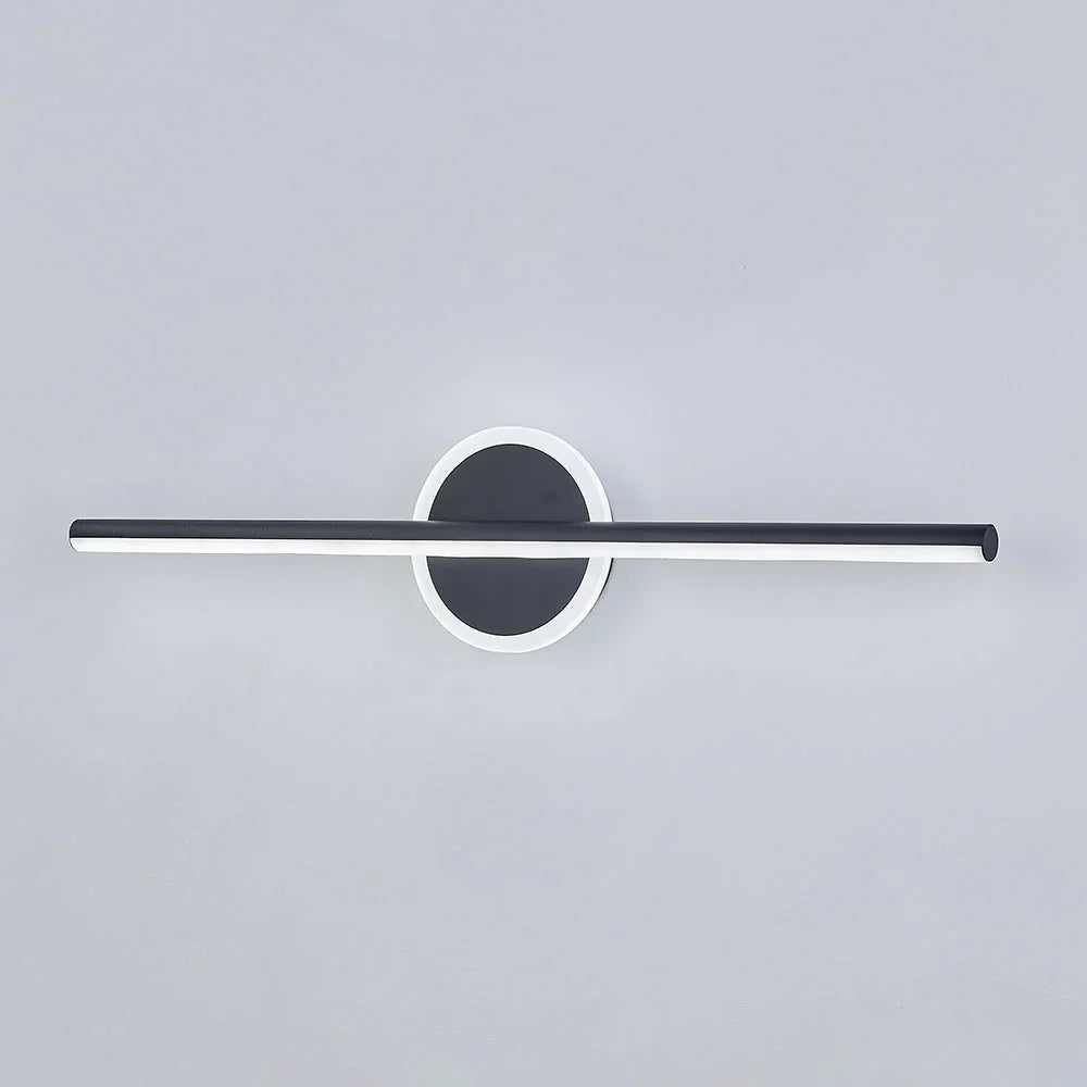 Modern LED Wall Light with Linear Design and Circular Accent – Contemporary Decorative Lighting