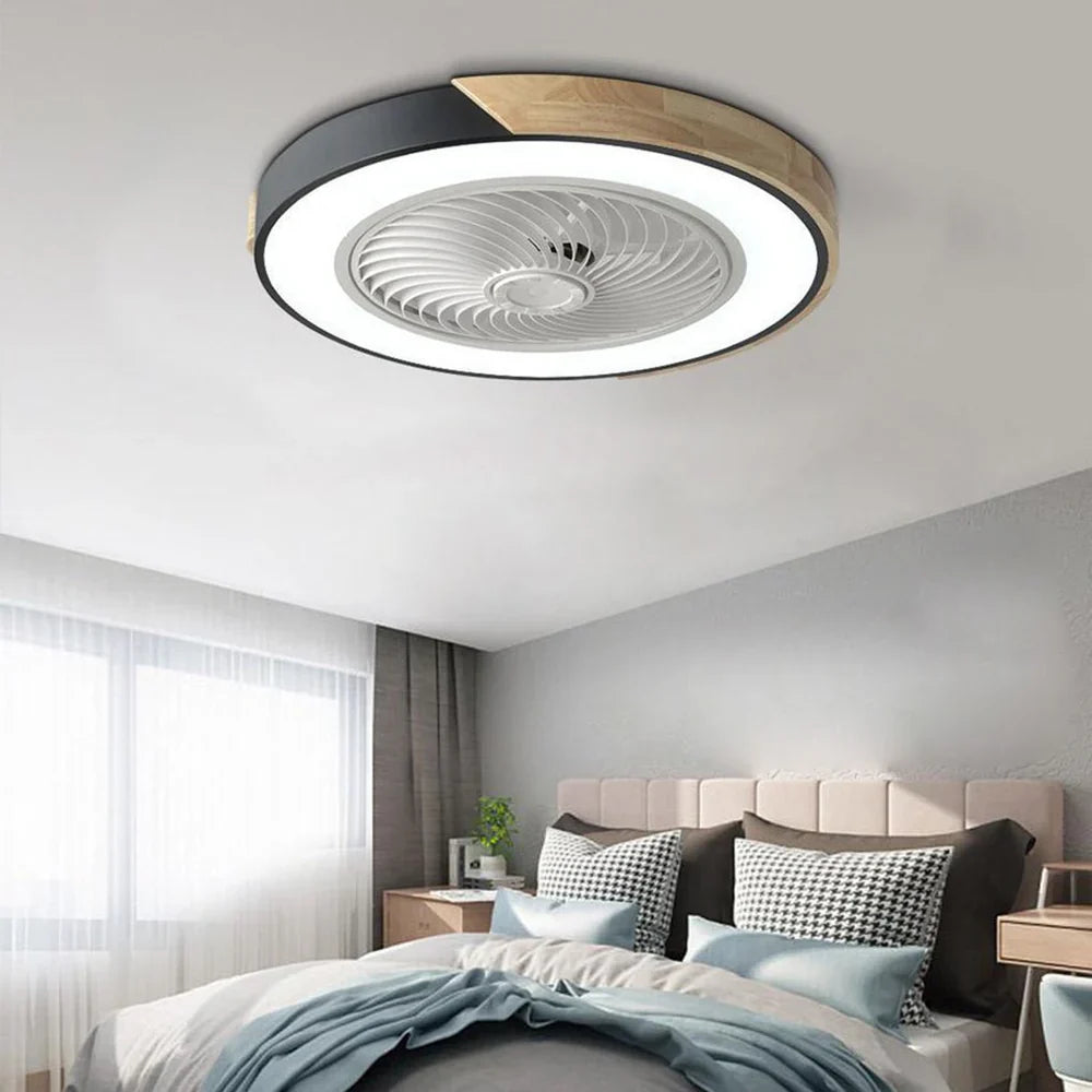 Modern LED Ceiling Light with Built-in Silent Fan and Remote Control – 2-in-1 Lighting and Cooling