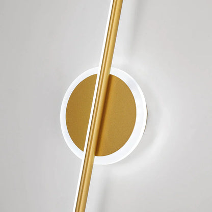 Modern LED Wall Light with Linear Design and Circular Accent – Contemporary Decorative Lighting
