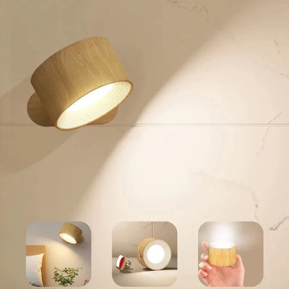 Wireless Detachable Wall Light – Rechargeable LED Lamp with 360° Rotation